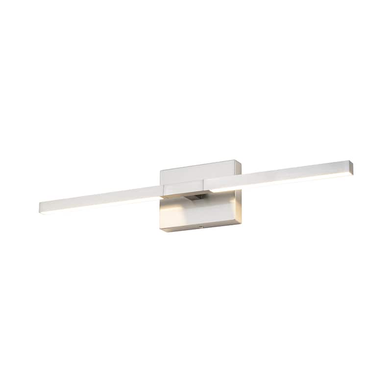 23.6" W Modern Matte Black/Stained Nickel 3000K Dimmable LED Bathroom Vanity Wall Light