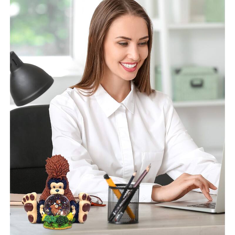 CoTa Global Big Foot Beautiful Pink Sparkle Snow Globe Decor - 45mm