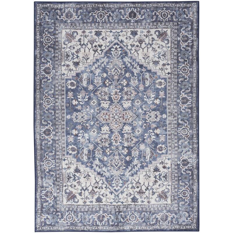 Civa Power Loomed Distressed Floral Area Rug By HomeRoots - 72' X '48' X '0.28