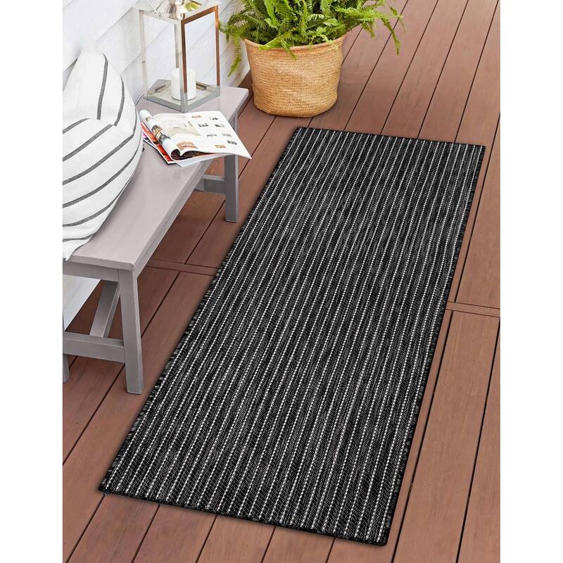 Liora Manne Carmel Textured Striped Indoor/ Outdoor Area Rug