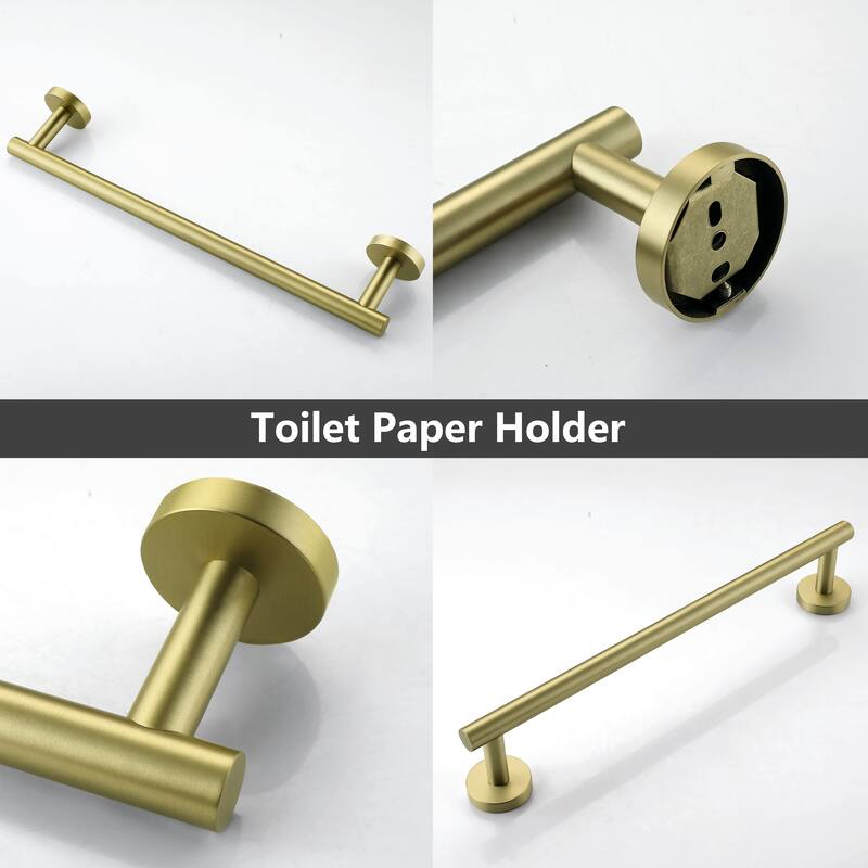 6-Piece Bath Hardware Set in Stainless Steel