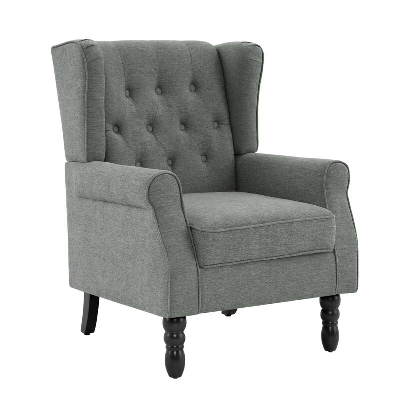 Button-Tufted Accent Club Chair Wingback Armchair Set of 2