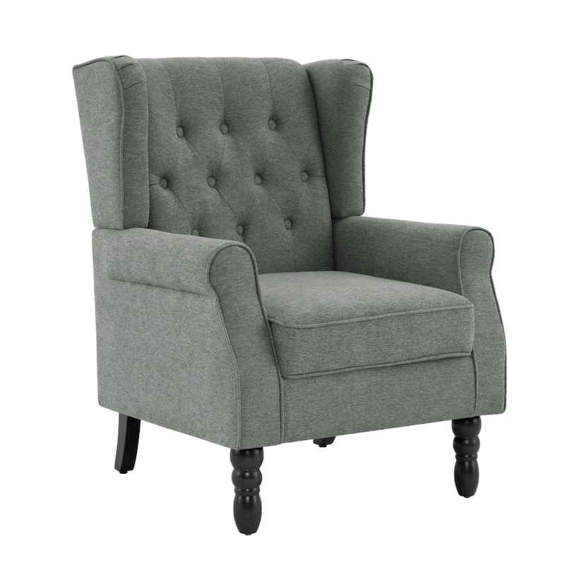Modern Button Tufted Armchair Wingback Accent Chairs Set of 2