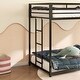 preview thumbnail 3 of 9, Twin over Twin Metal Bunk, Black