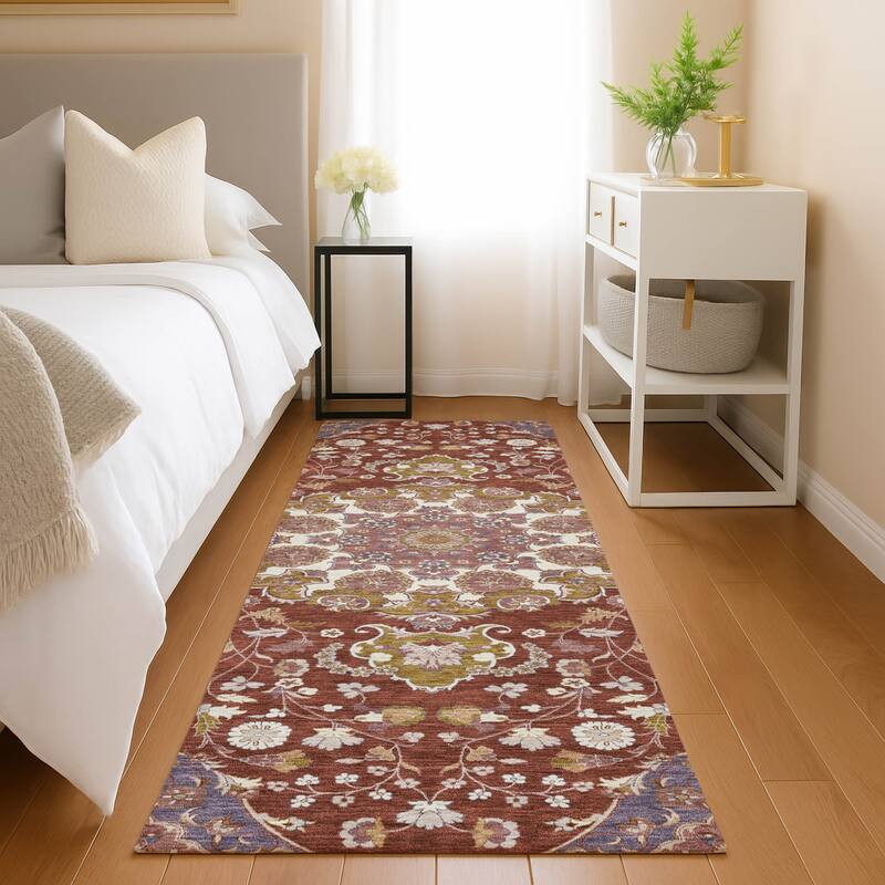 Machine Washable Indoor/ Outdoor Global Eckley Chantille Rug