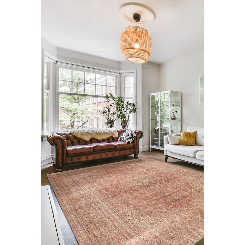 ECARPETGALLERY Hand-knotted Antalya Vintage Dark Copper Wool Rug - 9'6 x 13'2