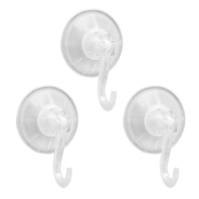 Kenney® Suction Cup Hooks, Set of 3 - Clear