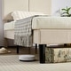 preview thumbnail 7 of 15, Javlergo Upholstered Platform Bed Frame with 2 USB Charging Station & Adjustable Headboard, Kids Bed Set of 2