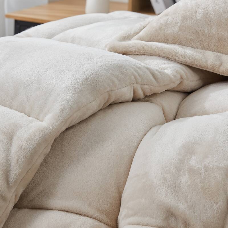 Thicker Than Thick® - Coma Inducer® Oversized Comforter Set - Down Alternative Ultra Plush Filling - Birch