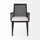 preview thumbnail 14 of 21, Clara Cream Fabric Seat with Cane Back and Light Brown Solid Wood Frame Dining Chair