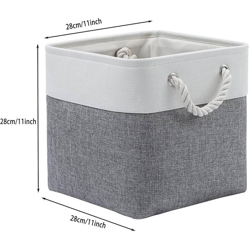 6 Pack Large Collapsible Fabric Storage Bin