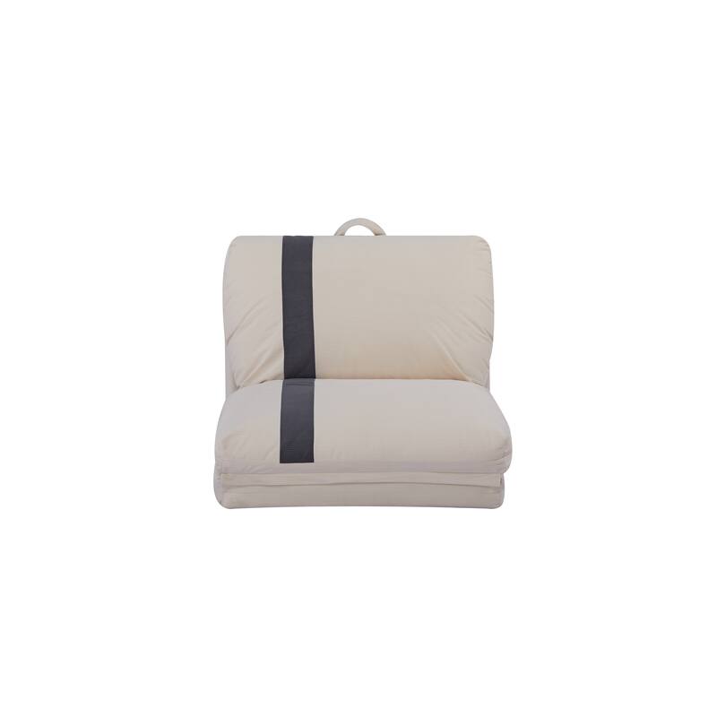 Floor Sofa Bed with 6-Position Adjustable, Sleeper Sofa with 5-Second Foldable, Upholstered Bean Bag Base & Pillow