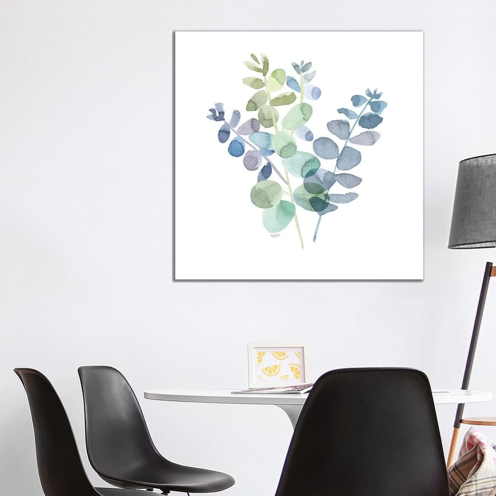 iCanvas "Natural Inspiration Blue Eucalyptus on White II" by Tara Reed Canvas Print