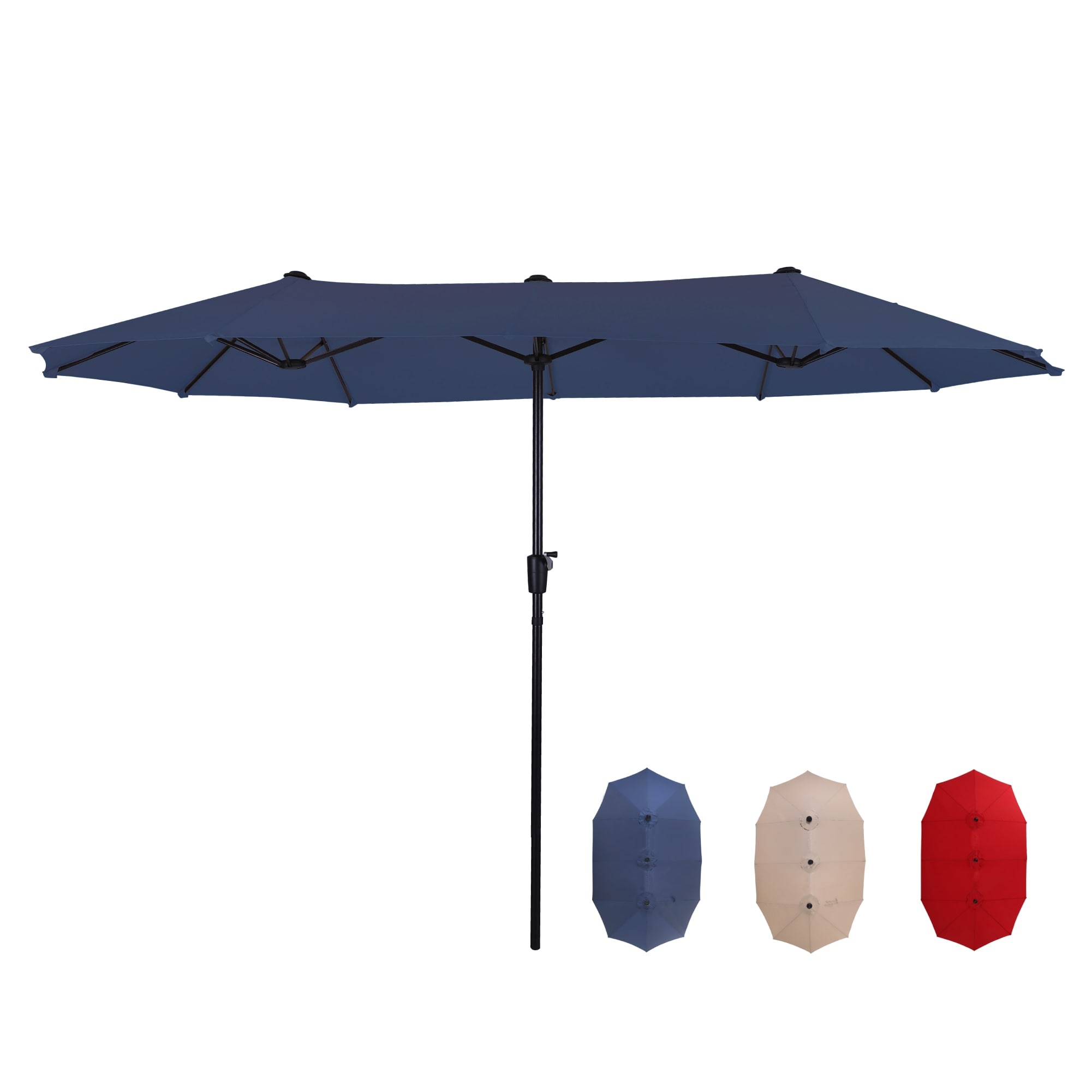 MAISON ARTS 13-Ft Twin Outdoor Market Crank with Double-Sided Design-image
