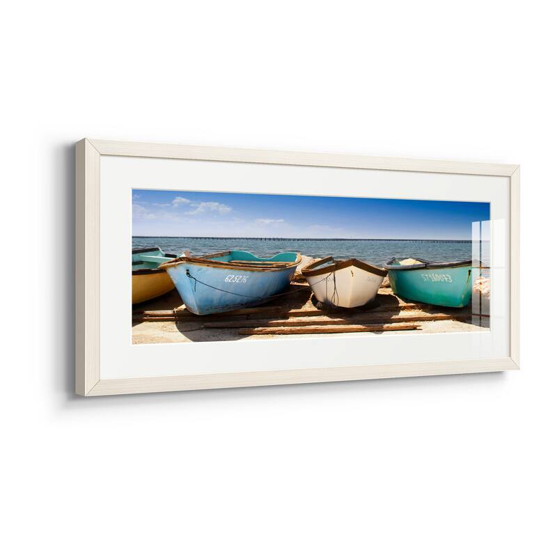 Breakwater Boats-Premium Gallery Framed Print
