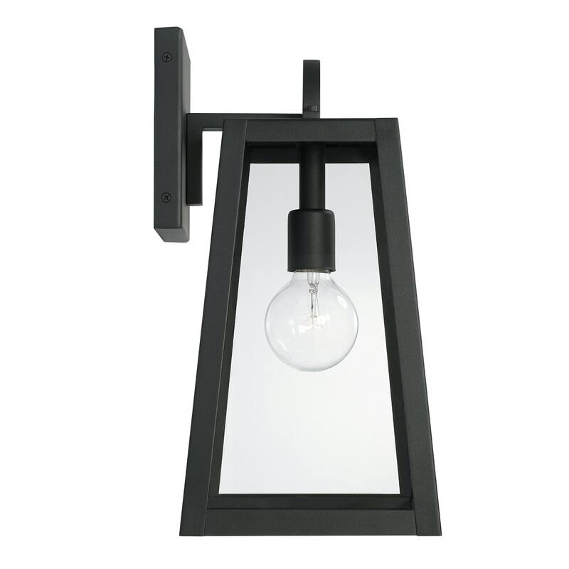 Leighton 8" 1-light Outdoor Wall Lantern w/ Clear Glass