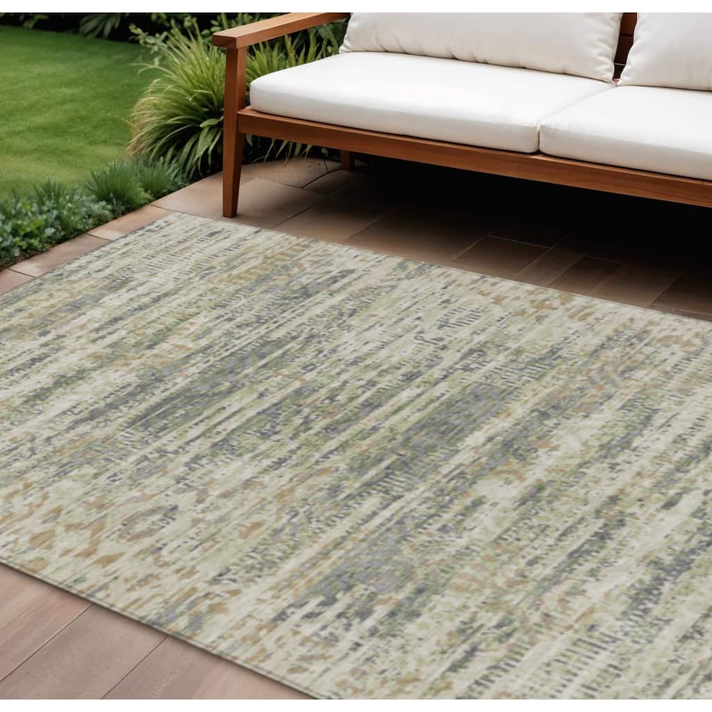 HomeRoots Moroccan Transitional Rectangle Outdoor Rug