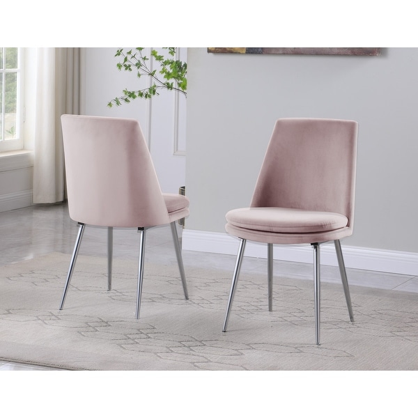 Velvet chair with chrome legs 2025