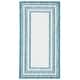 preview thumbnail 60 of 140, SAFAVIEH Courtyard Vickie Indoor/ Outdoor Waterproof Patio Backyard Rug 4' x 5'7" - Ivory/Teal