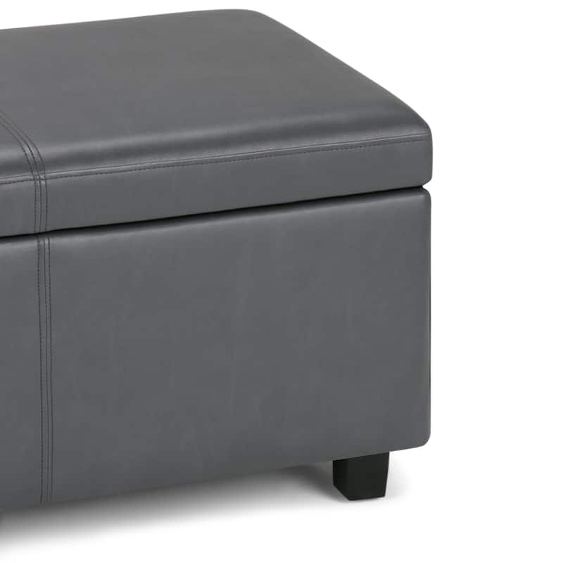 WYNDENHALL Franklin 48-in. Wide Contemporary Rectangular Storage Ottoman