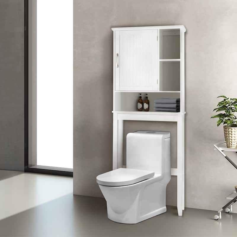 Teamson Home Newport Over-the-Toilet Cabinet, White