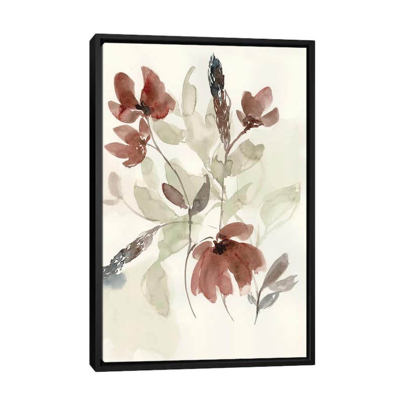 iCanvas "Dusty Flower Composition I" by Jennifer Goldberger Framed - Black - 40x26
