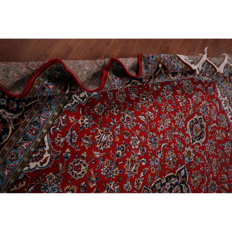 Floral Kashan Turkish Rug Oriental Machine-Made Carpet - 9'8" x 13'3"