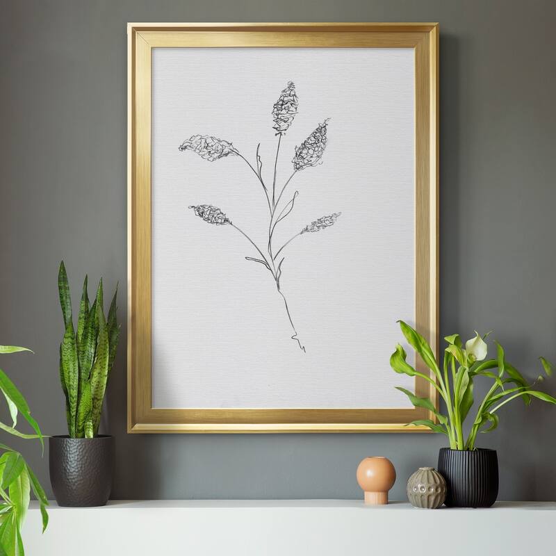 FLORAL SKETCH II Premium Framed Canvas - Ready to Hang