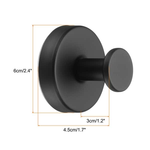 4pcs Suction Cup Hooks, Reusable Towel Hooks No-Drill Shower Hook - Black