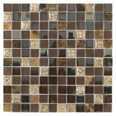 Victory 1x1 Glass Stacked Stone Mosaic Tile - Wall & Backsplash