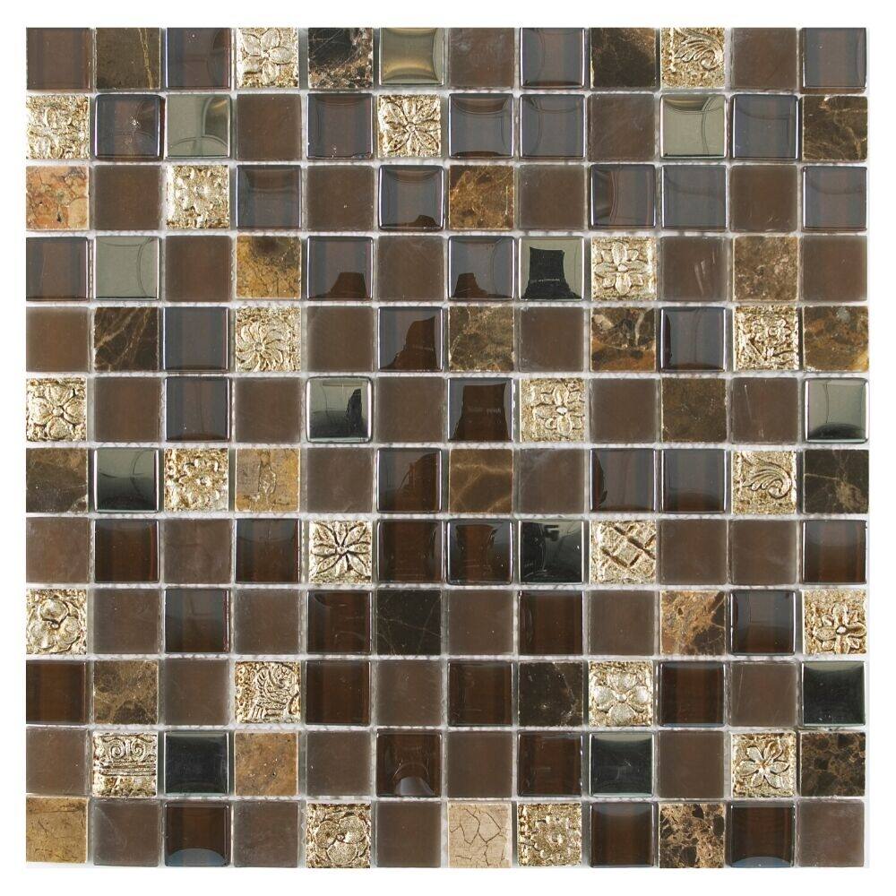 Victory 1x1 Glass Stacked Stone Mosaic Tile - Wall & Backsplash
