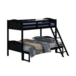 Twin Over Full Wood Bunk Bed with Angled Ladder - Bed Bath & Beyond ...