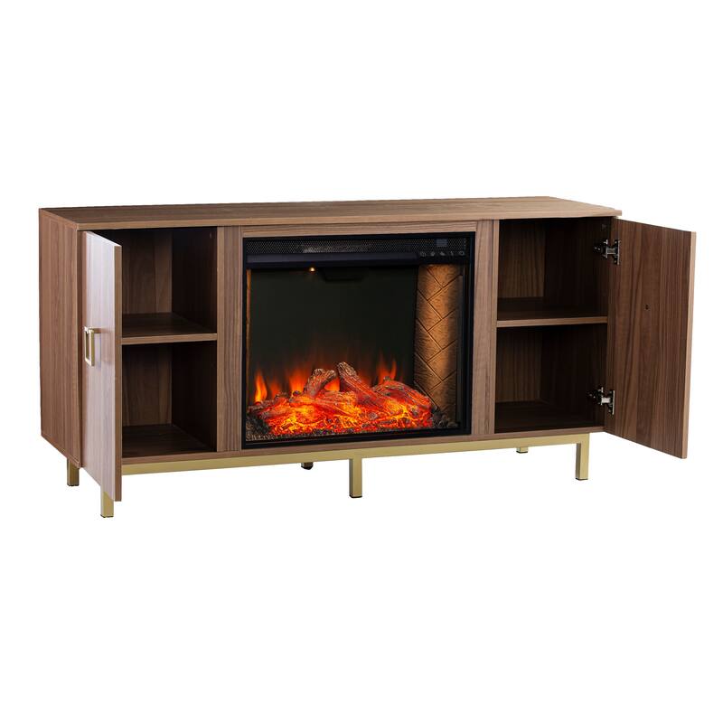 SEI Furniture Yorkville Electric Fireplace w/ Media Storage