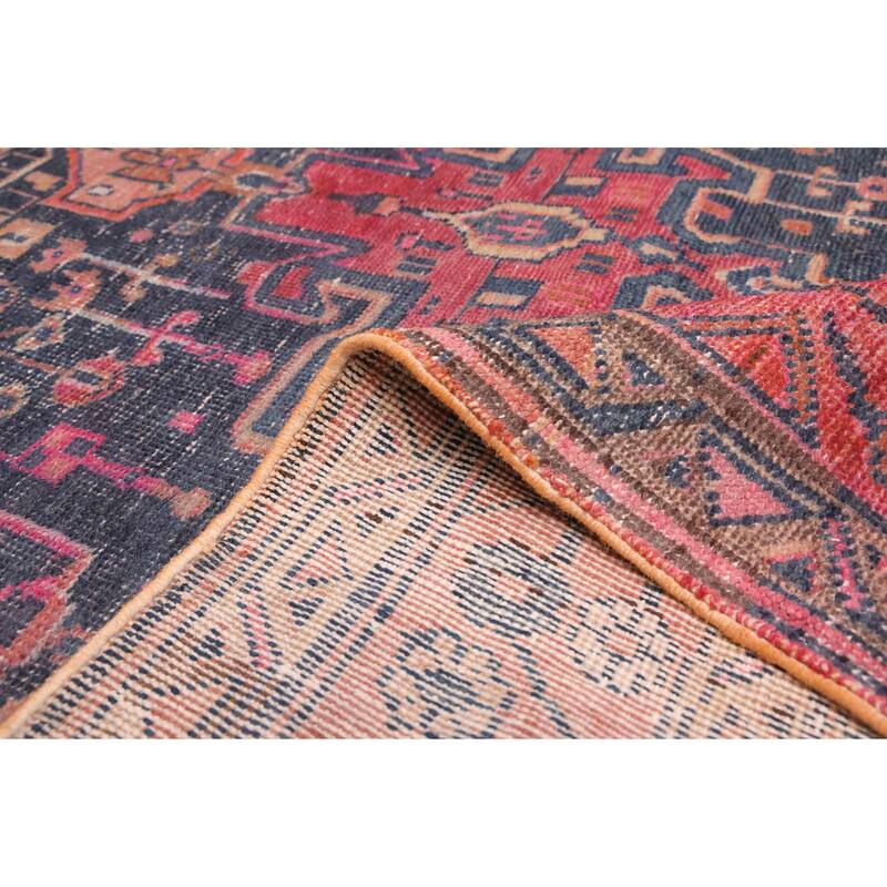 ECARPETGALLERY Hand-knotted Antalya Vintage Dark Navy Wool Rug - 4'6 x 6'8