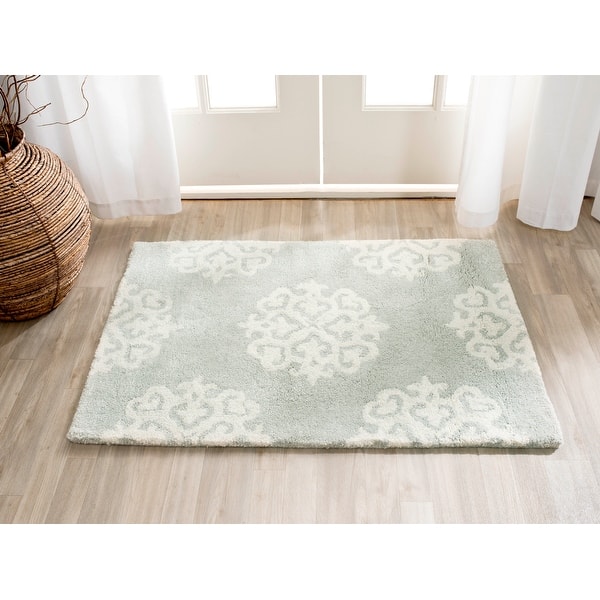 slide 2 of 52, SAFAVIEH Handmade Soho Neve Medallion Wool Rug 2' x 3' - Grey/Ivory