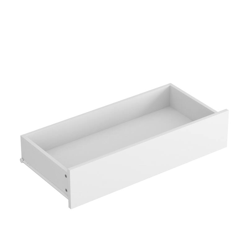 6 Drawers Armoire Wooden Bedroom Wardrobe Closet with Mirrored Door, Storage Shelves and Hanging Rail