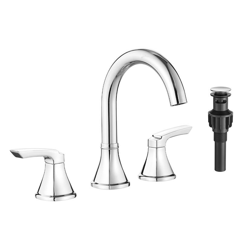 8 Inch Widespread Bathroom Faucet for Sink Deck Mounted Lavatory Vanity Faucet 2 Handle Bathroom Sink Faucet with Pop-up Drain