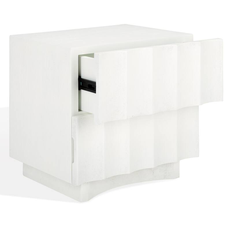 SAFAVIEH Couture Woodworth 2-Drawer Cement Nightstand, Fully Assembled