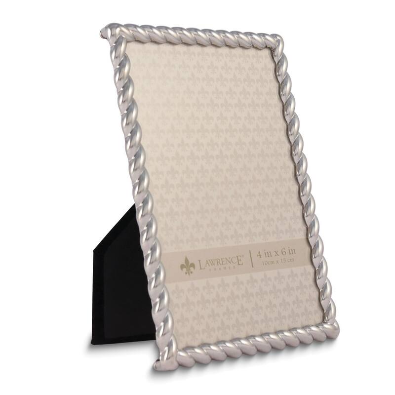 Curata Silver-Tone Rope 4x6 Metal Frame
