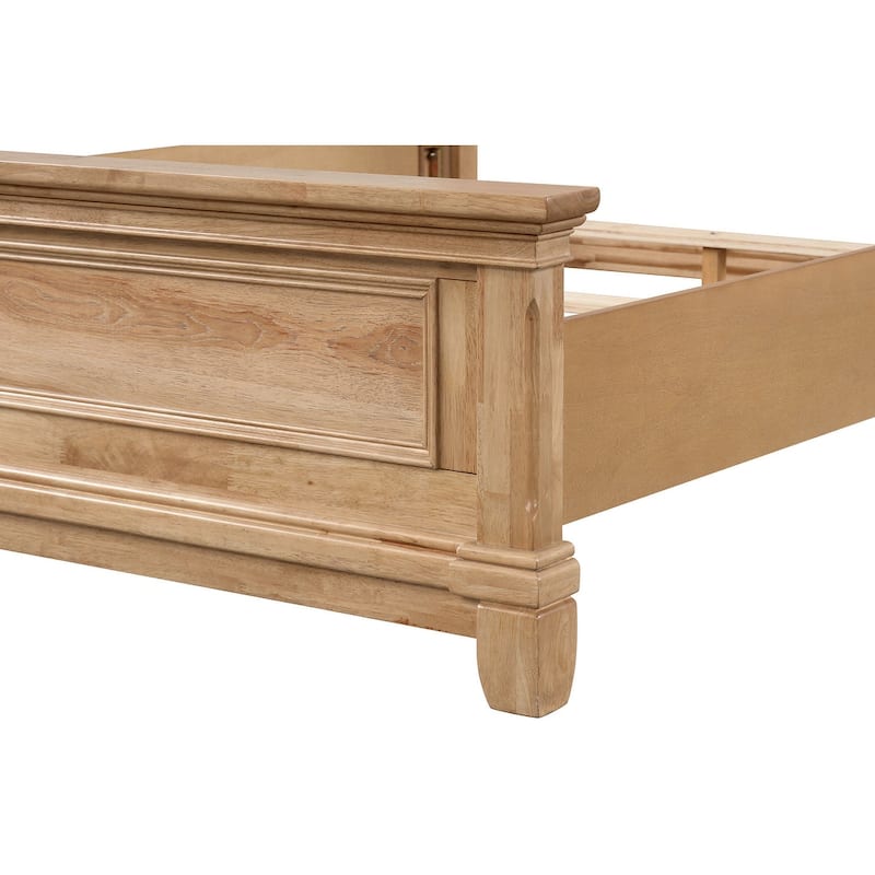 Farmhouse Style 1pc Bedroom Set Natural Oak Finish Bed