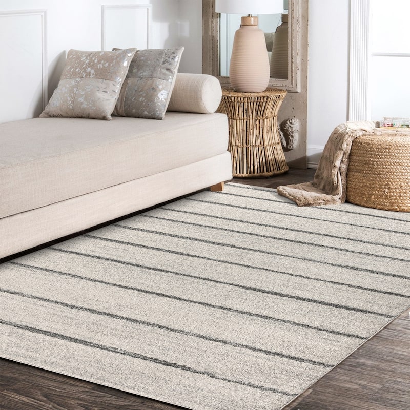 JONATHAN Y Alia Minimalist Stripe Area Rug