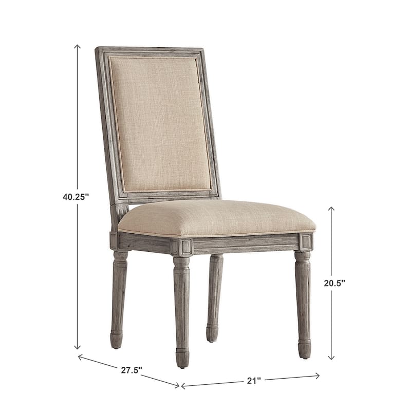 Deana Rectangular Linen Dining Chairs (Set of 2) by iNSPIRE Q Artisan