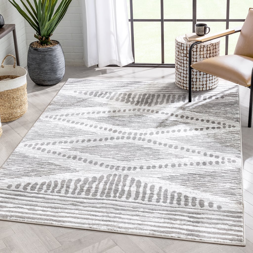 Well Woven Dulcet Aosta Tribal Diamond Pattern Area Rug
