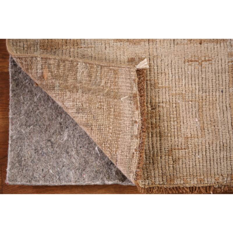 Hand Knotted Oriental 100% Wool Carpet Transitional Geometric Beige & Ivories Anatolian Area Rug - 2' 4'' X 1' 5''