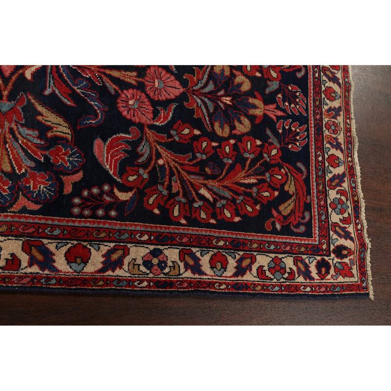 Antique Vegetable Dye Lilian Persian Area Rug Hand-knotted Wool Carpet - 4'4" x 8'4"