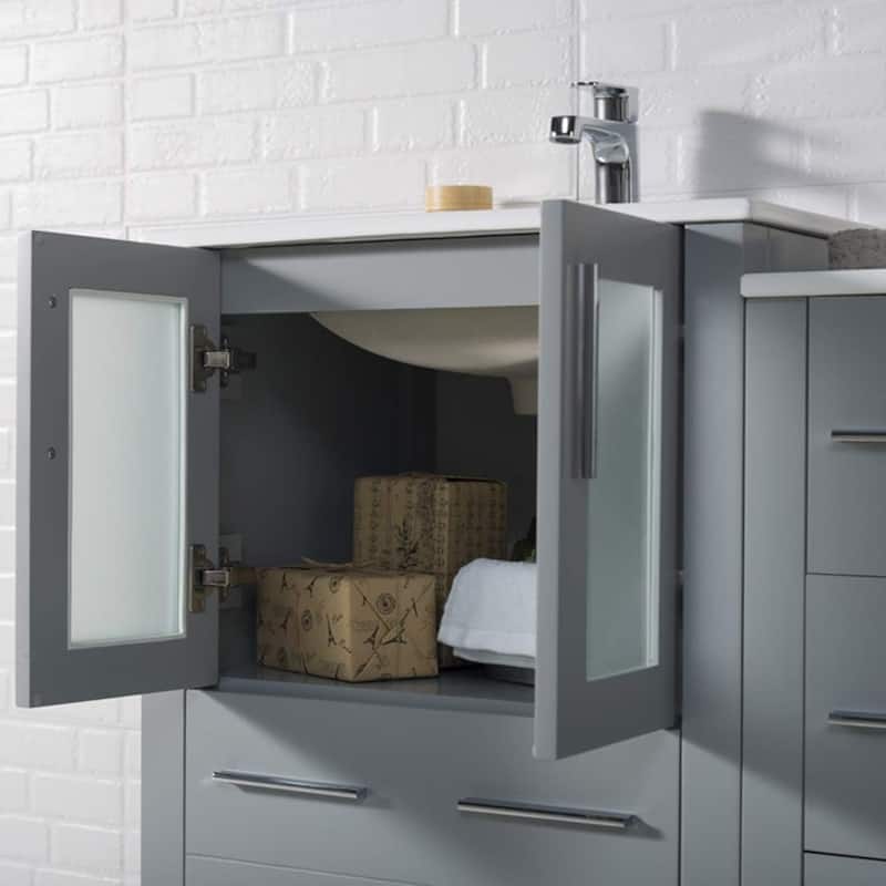 Blossom Sydney 60" Solid Wood Bathroom Vanity Double Sink with Cabinet