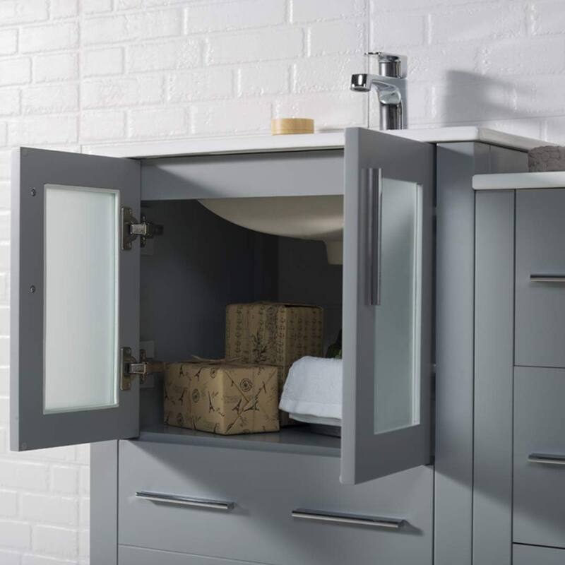 Blossom Sydney 60" Solid Wood Double Sink Bathroom Vanity with Cabinet