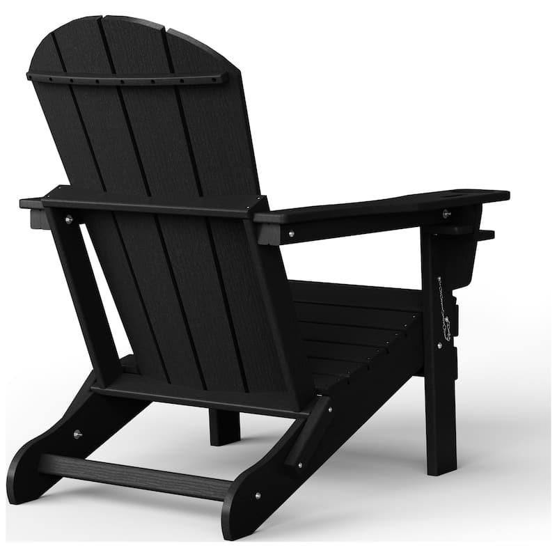 Polytrends Alvaro Outdoor Adirondack Chair with Cup Holder