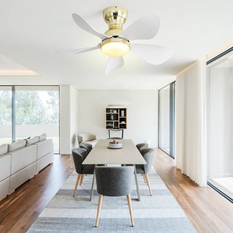 22"/23"/29" Flush Mount Ceiling Fan with Light and Remote Control for Small Room,Patio,Kitchen,Bedroom