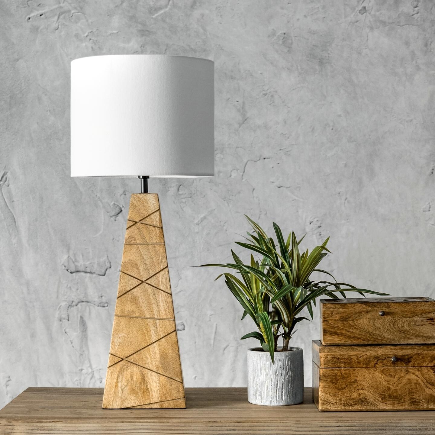 Shop Nuloom Lily 24 Modern Natural Wood Table Lamp Overstock 30690316